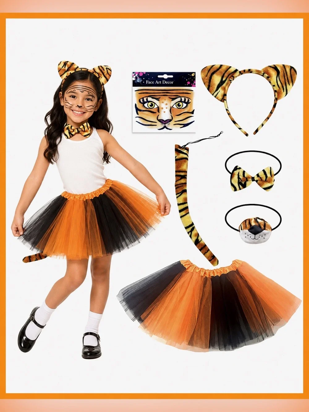 Tiger Costume Set - 6 Pieces